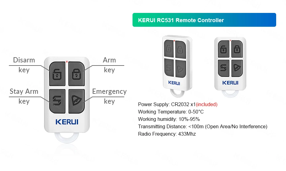 wifi alarm keypad KERUI Wireless Home Alarm System 4G WIFI GSM Alarm Tuya Smart Support Alexa Door Sensor Motion Sensor Siren RFID home security system keypad