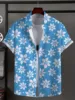 Men's Shirt Fashion Plant Flowers Graphic Tops Button Up Shirt New Casual  Unisex Shirt Vacation Lapel Short Sleeves Shirt 1