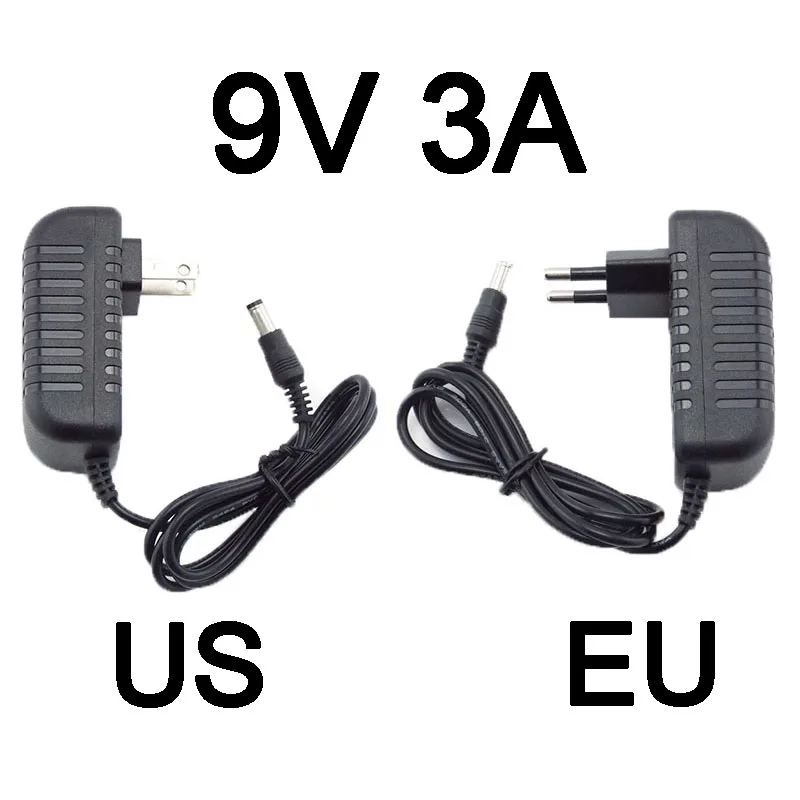 9V 3A 3000ma AC 110V 220V to DC 9V 3A Adapter Power Supply Converter charger switchLed Transformer Charging  9volt Universal D6 12v 6a 6000ma power supply ac dc adapter converter charger 100 240vled transformer charging 12volt for led light cctv camera