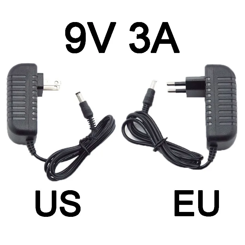 9V 3A 3000ma AC 110V 220V to DC 9V 3A Adapter Power Supply Converter charger switchLed Transformer Charging  9volt Universal D6 2000w transformer rice cooker household appliance transformer 220v to 110v voltage power converter