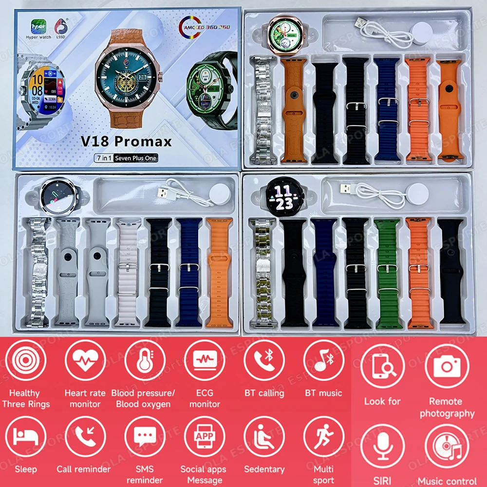 Smartwatch Mode 2025 Homme Femme - Appels Bluetooth, Surveillance Cardiaque, Étanche, Compatible Android iOS