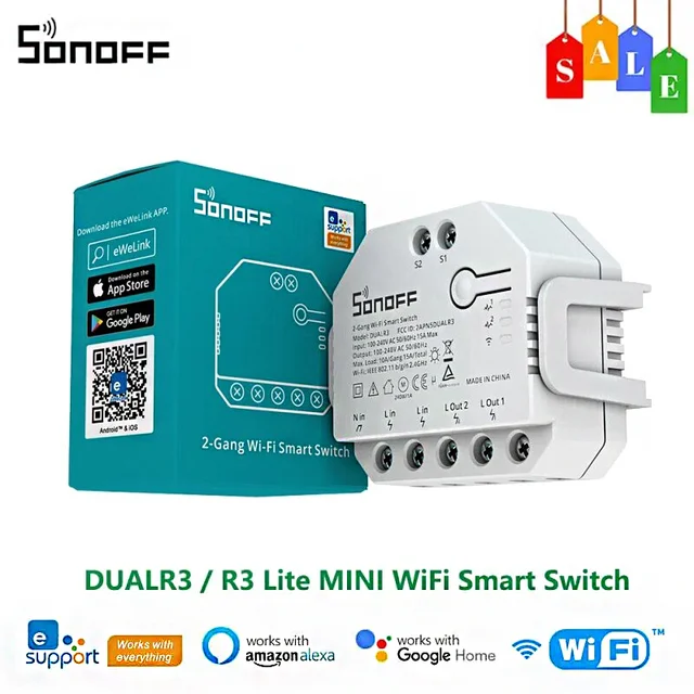 Sonoff dual R2 control a linee separate