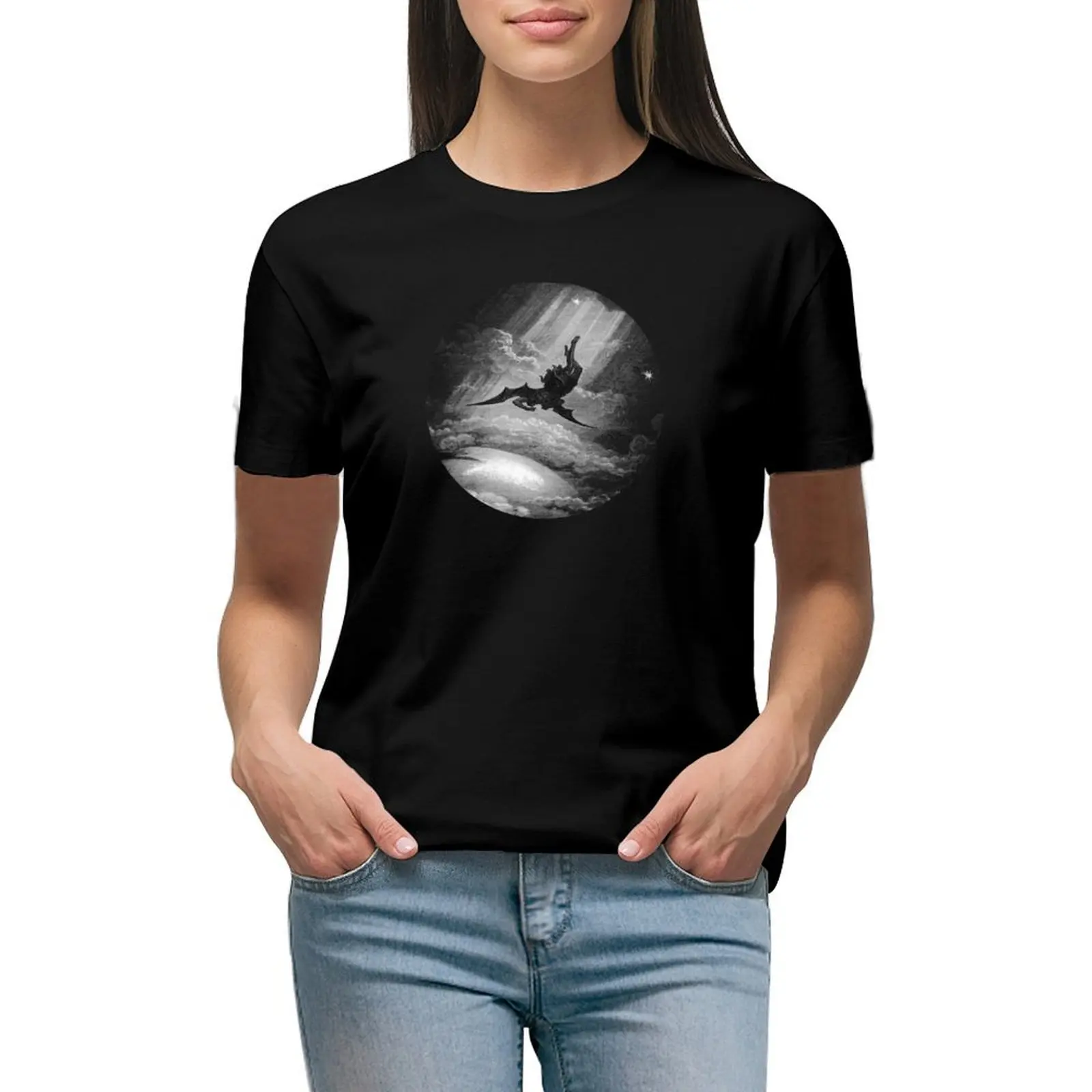 

LUCIFER - The Fall T-shirt shirts graphic tees Aesthetic clothing Top Women