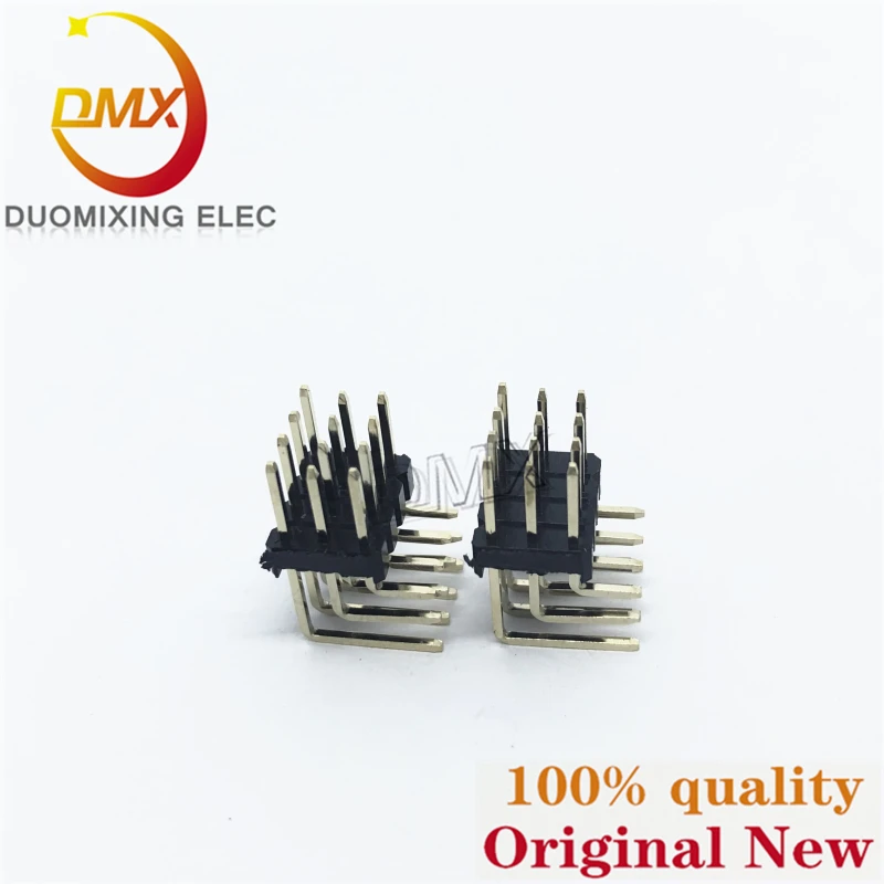 

Three rows of curved pin headers with 90degree curved pins 3*4/5/6/8/10/12/24P 2.54MM pitch environmentally friendly gold-plated