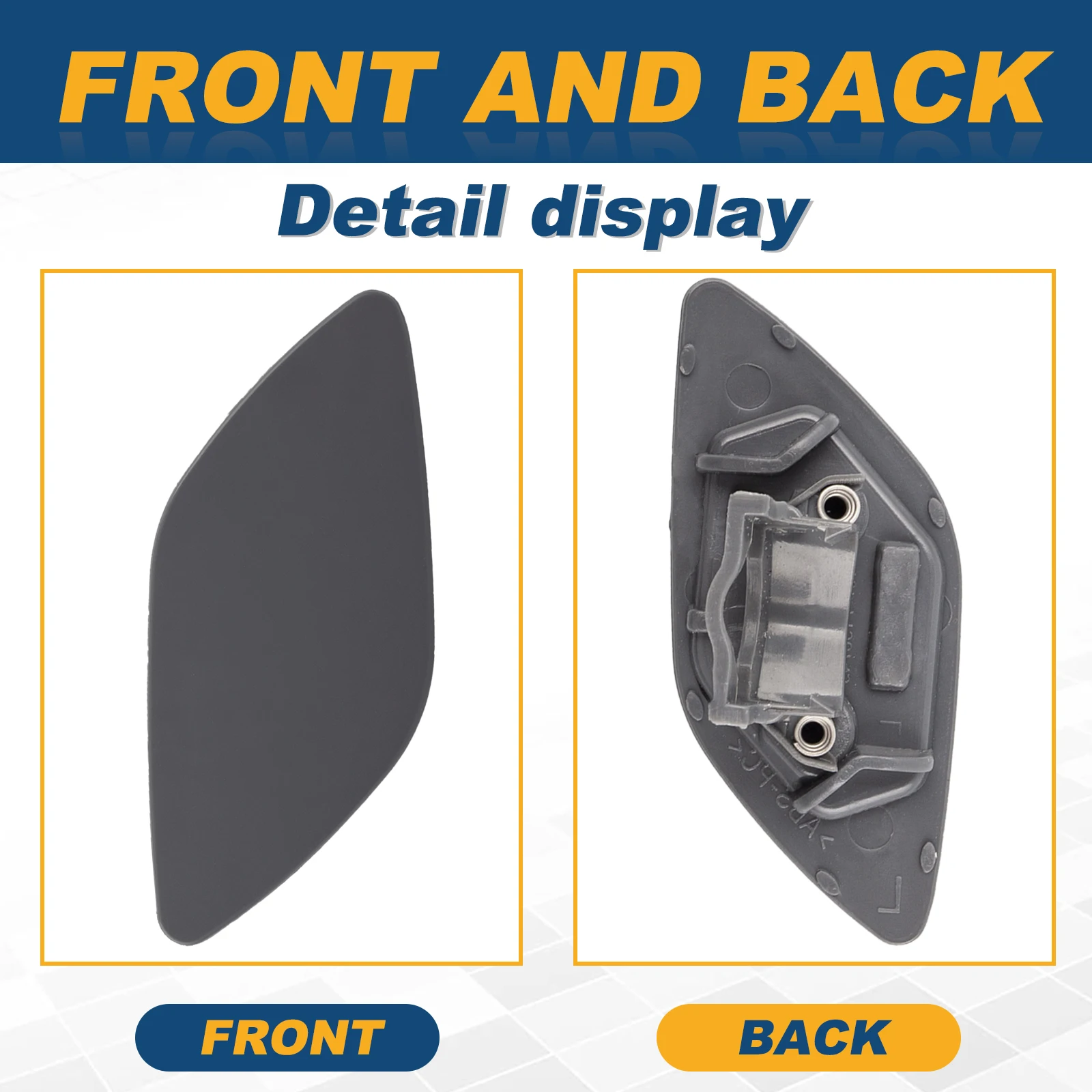 Front Bumper Headlight Washer Cover Cap For 2007-2010 BMW 328i 335i E92 E93 Coupe Convertible Left Right 61677171659 61677171660