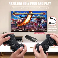 K8 Game Stick 64G 4K HD Console de jeu vidéo 40 + simulateurs double contrôleur sans fil 2.4G Console rétro 10000 jeux pour enfants cadeau 3