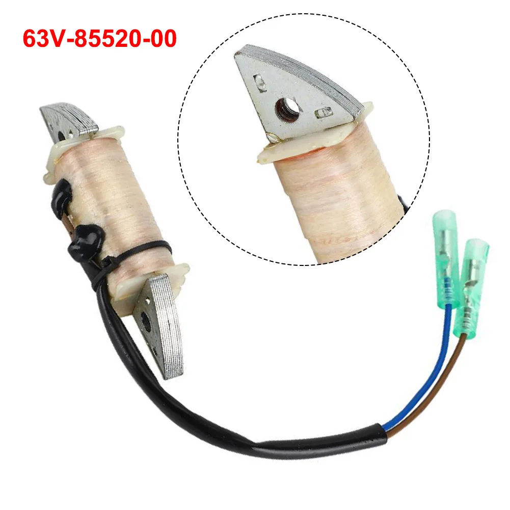 

Durable High Quality Charging Coil Coil Metal 63V-85520-00 Charging Coil For OUTBOARD 9.9HP 13.5HP 15HP Silver