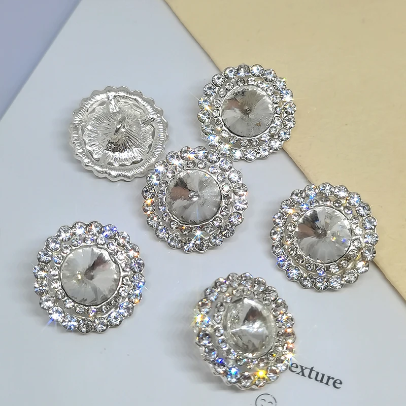 1pcs High-end Metal Rhinestone Buttons For Clothing Suit DIY Sewing  Handwork Accessory - AliExpress