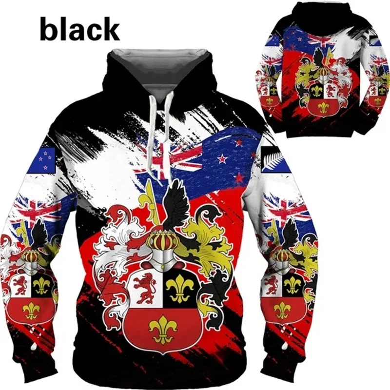 thumbnail image 1 of Sudadera con capucha con estampado digital 3D de la antigua insignia del caballero para hombre, sudadera de gran tamaño, sudadera informal de manga larga para hombre, ropa de calle, 1 of 5