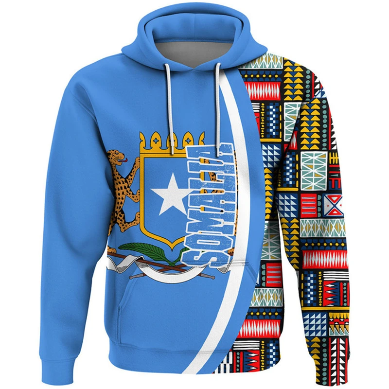 thumbnail image 1 of Sudadera con capucha con estampado 3D de la bandera de Somalia para hombre, ropa con estampado del emblema nacional somalí, sudaderas con capucha, chándal informal para niños, 1 of 5