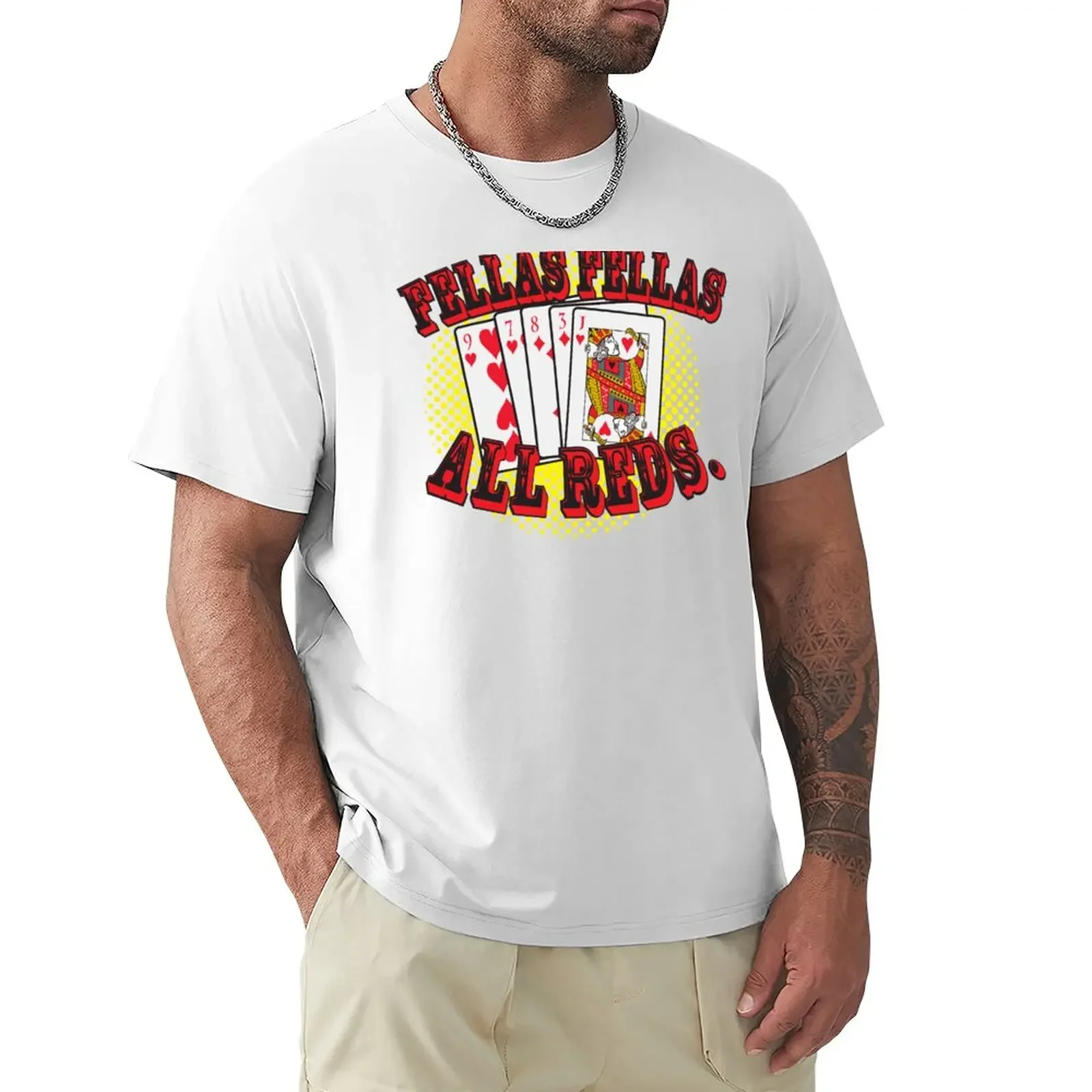 

Oceans' 11 all red winning hand. T-Shirt customized t shirts oversized t shirt men clothes