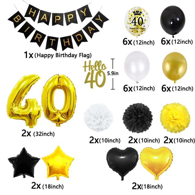 Decorazioni - Compleanno adulto Tutti gli articoli 40 anni