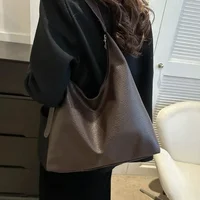 Sac fourre-tout en cuir pour femmes, tendance, Simple, grande capacité, sac à bandoulière, sacs à main, sacoches, 2024 2