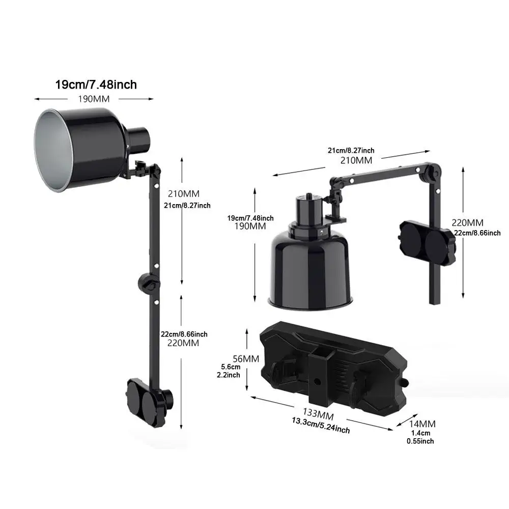 Hanging Heat Lamp Holder Metal Bracket for Cages Invertebrates Vivarium Box Hanging Heat Lamp Holder Metal Bracket for Cages Invertebrates Vivarium Box