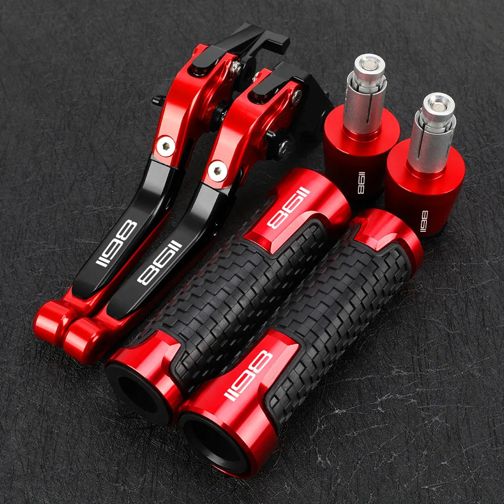 

For DUCATI 1198 S R 1198S 1198R 2009 2010 2011 Motorcycle Adjustable Brake Clutch Levers Handlebar Grips Ends Motor Accessries