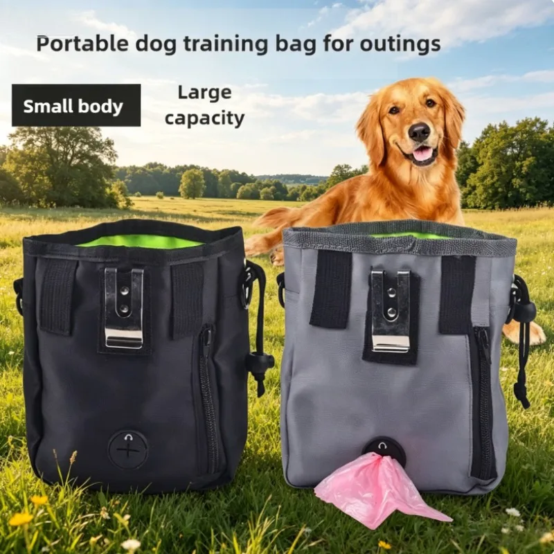Marsupio per Addestramento Animali Domestici, Borsa Porta Snack per Cani, Borsa per Premi e Cibo per Cani, Borsa per Alimentazione e Stoccaggio all'Aperto - immagine 2