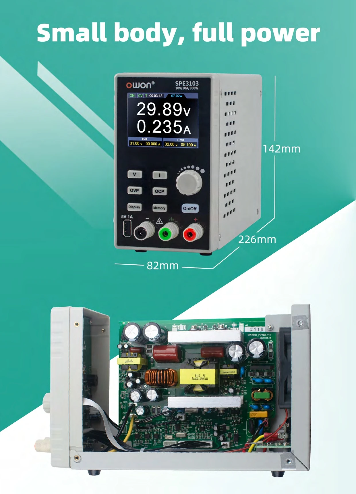 SPE3103 SPE6053 Programmable DC Power Digital Regulator Switch 2.8" LCD Regulato