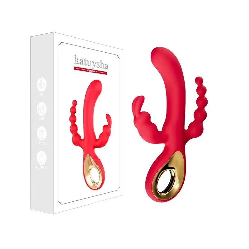 3 In 1 Thrusting Rabbit Vibrator for Women G-Spot Vibrator Anal Clitoris Stimulator Anal Plug Orgasm Masturbator Adult Sex Toys