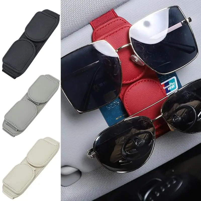 

1PC Car Sun Visor Glasses Holder Auto Magnetic Sunglasses Clip Automobile Glasses Case Organizer For Holding Sunglasses Cards