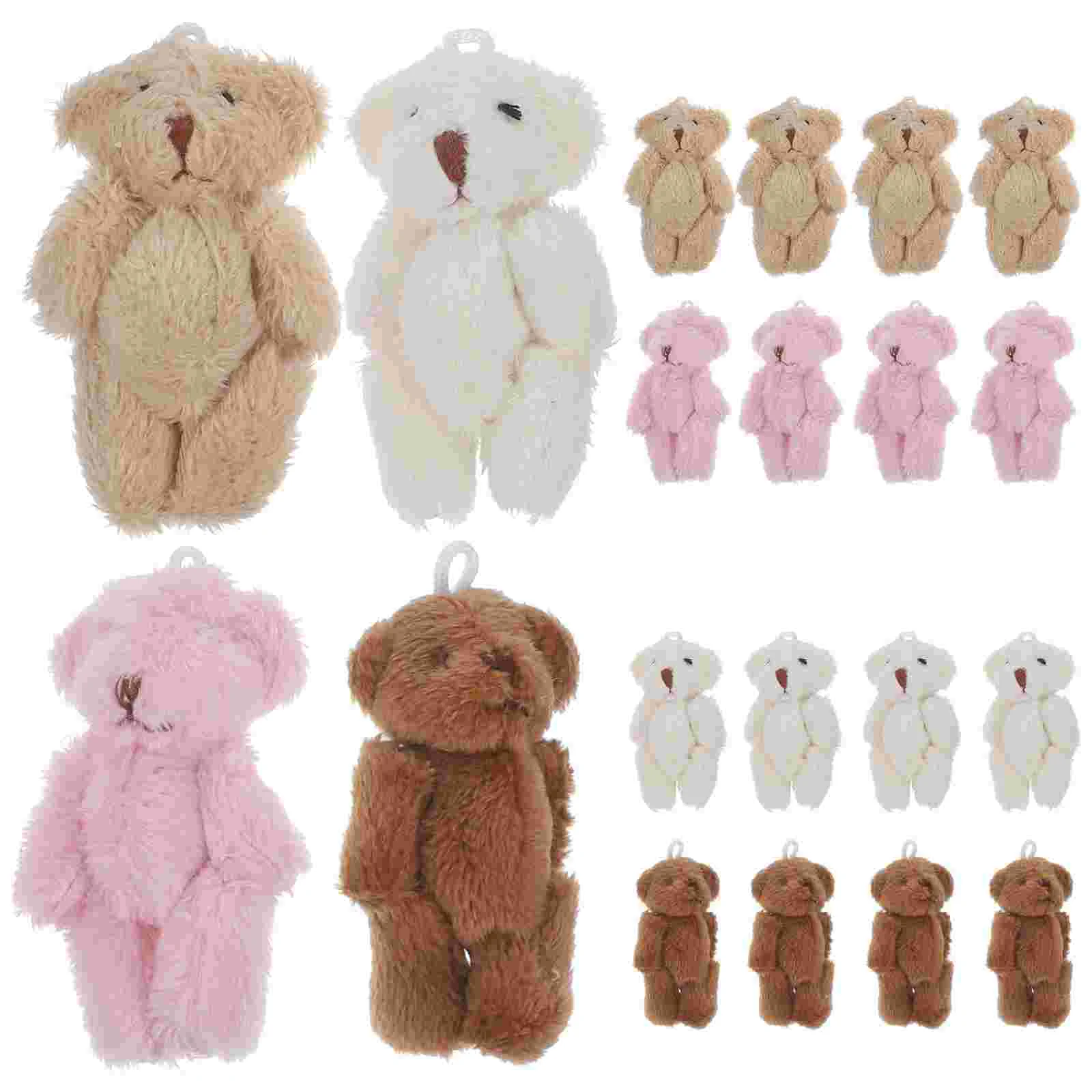 

6cm Mini Bear Plush Toys Soft Stuffed Bear DIY Craft Keychain Pendant Bouquet Toy Doll Accessories Gifts