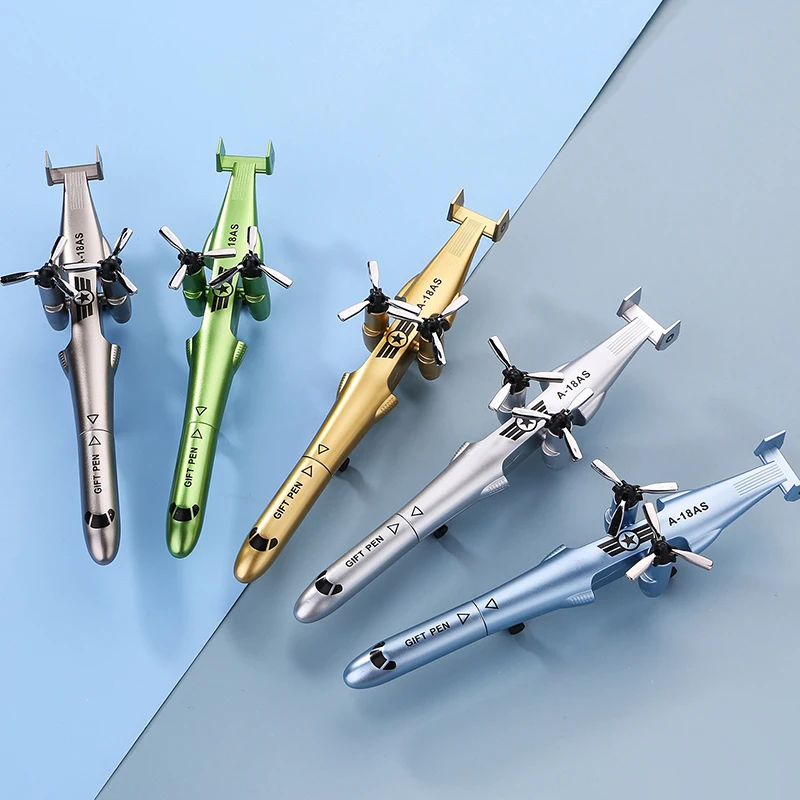 1Pc Creative Stationery Helicopter Airplane Shape Gel Pen 0.5MM Foldable And Deformable PenFun Student Writing Supplies Boy Gift