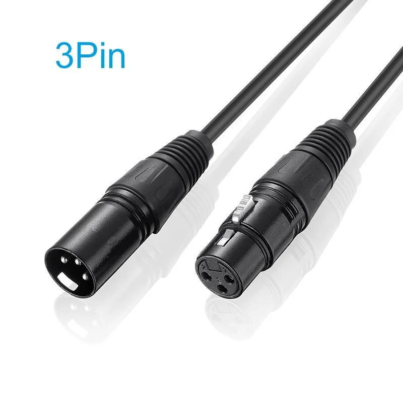 DMX Signal Cable - XLR3 Male to XLR5 Female - 1m