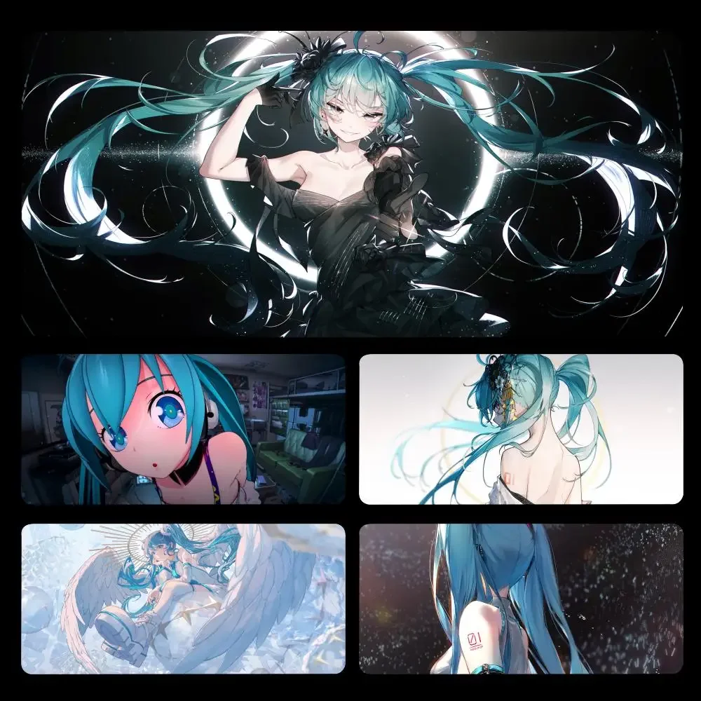 

Anime Sexy Girl H-Hatsune Miku Mousepad Large Gaming Mouse Pad LockEdge Thickened Computer Keyboard Table Desk Mat
