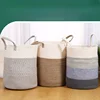 New Home Products Cotton Rope Woven Dirty Cloth Basket Living Room Bedroom Handmade Fabric Storage Basket Toy Storage Bag 1