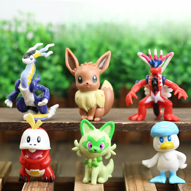 

Pokémon Scarlet and Violet Toys Koraidon Miraidon Walking Wake Meowscarada Quaquaval Anime Figures Model Toys Kids Birthday Gift