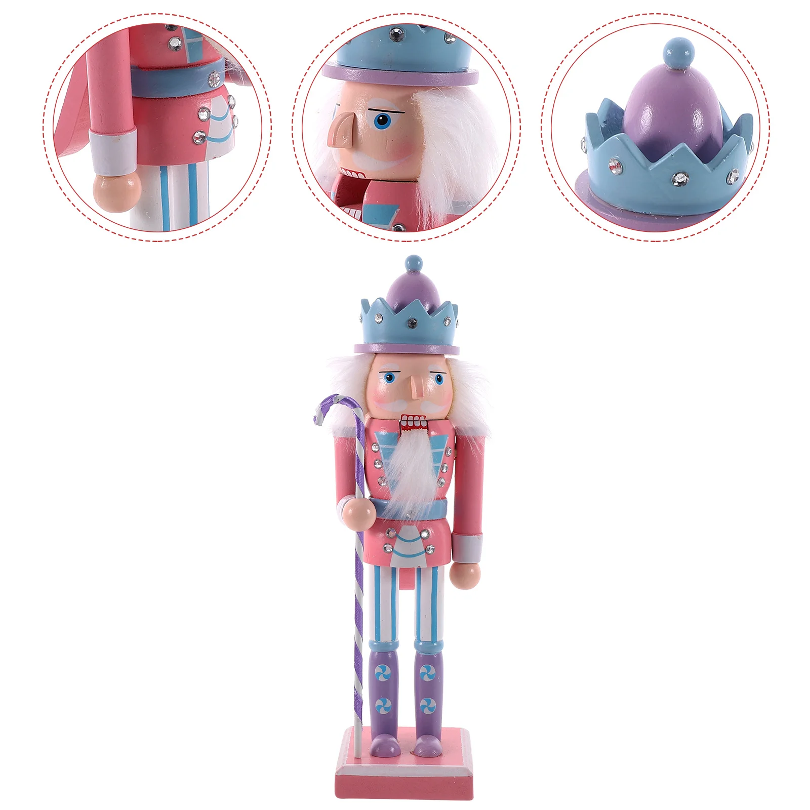 

Christmas Traditional Nutcracker Figure Wooden Nutcracker Soldier for Festival Holiday