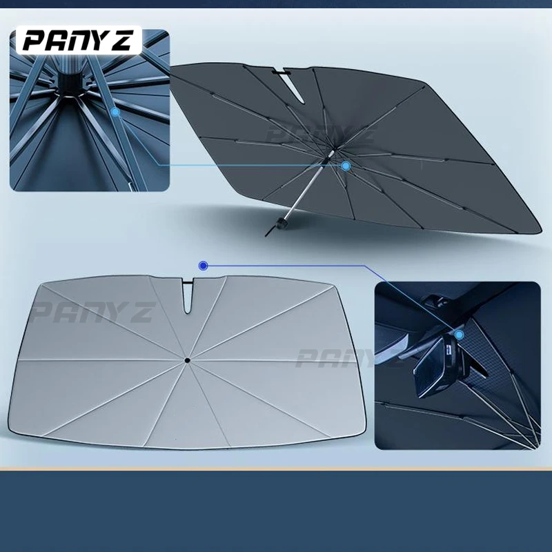 For Tesla Model 3 Y S X Car Sun Shade Protector Parasol Auto Front Window Sunshade Covers Car Sun Protector Interior Windshield