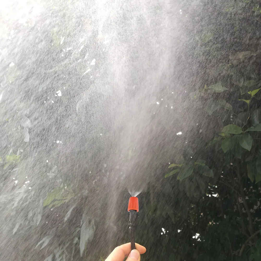 10pcs Micro Barbed Nozzle Adjustable Misting Sprinklers Plastic Portable Multi-function Durable Gardening Watering System Tools