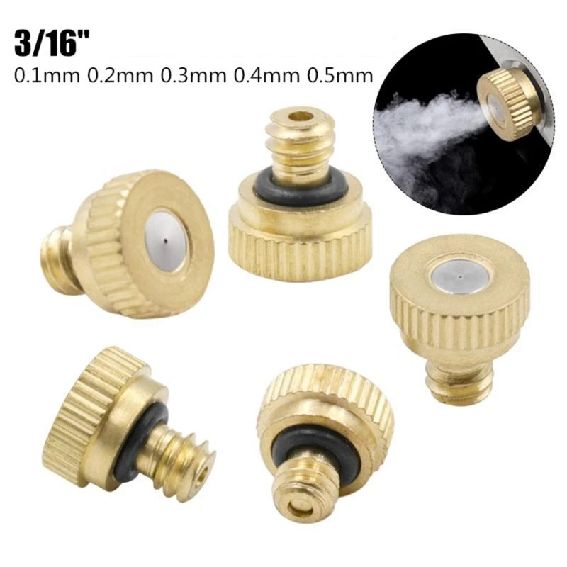 10PCS Low Pressure High Quality Brass Fog Misting Nozzles Connectors Garden Water Irrigation Sprinkler Fittings