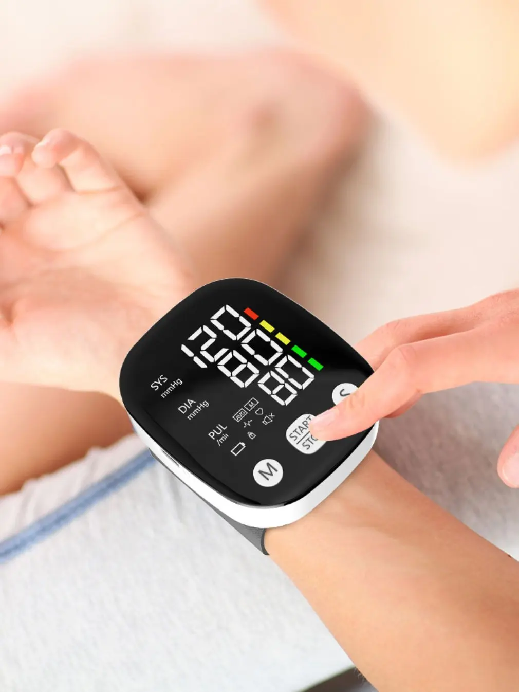 Rechargeable Wrist Blood Pressure Monitor Digital Automatic Blood Pressure Meter Heart Rate Pulse Sphygmomanometer Tonometer blood pressure monitor,blood pressure meter