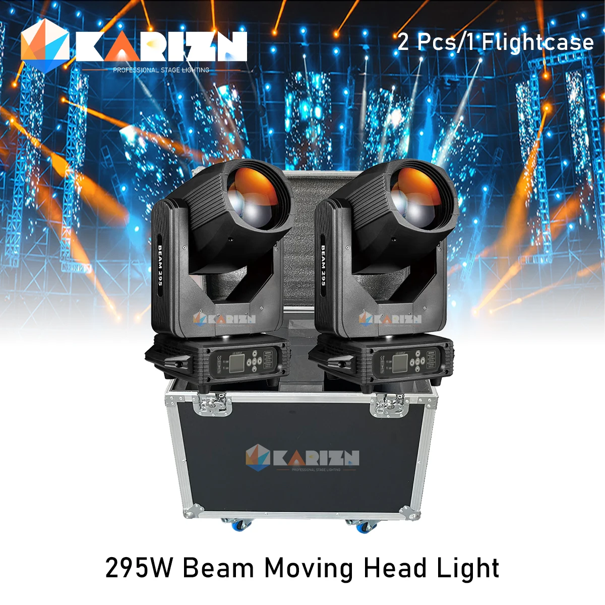 0 Tax 2Pcs 295W 14R Moving Head Beam Stage Light With Dual Flycase Effects DMX For Wedding DJ Bar Disco Concert Party Christmas