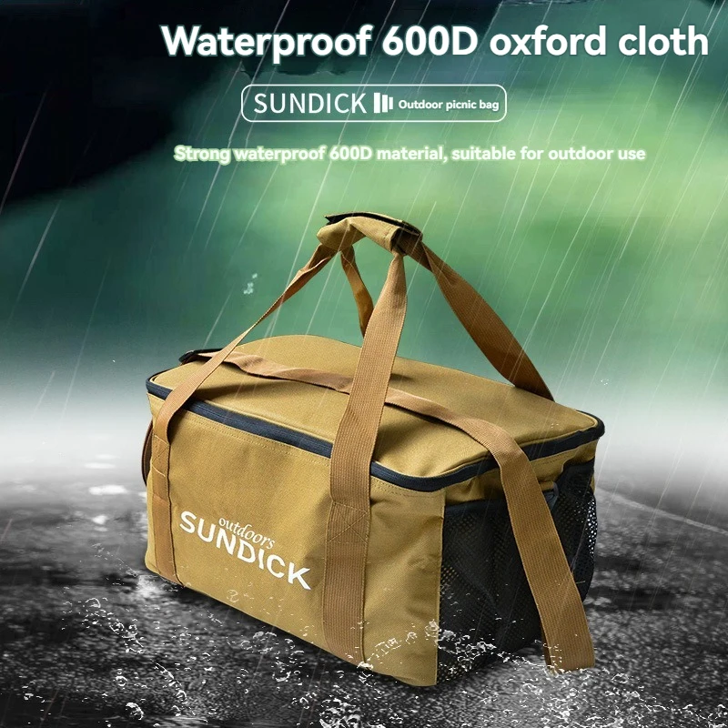 Outdoor Cookware Set, Pot, Air Tank, Anti-collision Picnic Storage Bag with Large Capacity, Picnic Tableware Package, Ice Pack