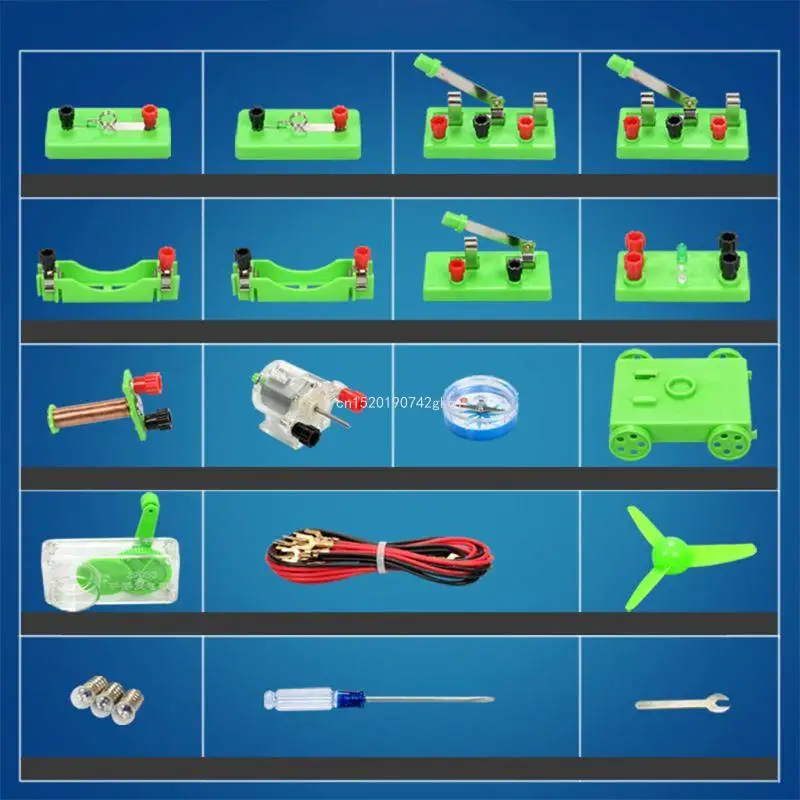 Electromagnetic Experiment Kit School Physics Labs Basic Electricity Discovery Circuit and Magnetism Experiment kits for High School Students Gift