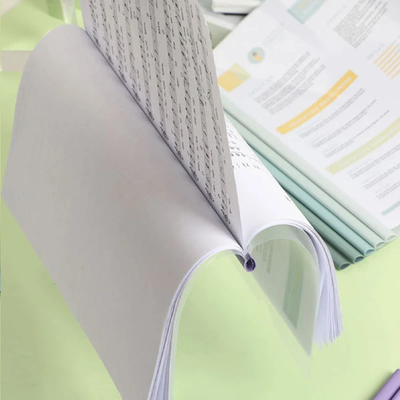 Transparent File Document Thicken Draw Rod A4 Folder 10pcs Test Paper Storage Bag Clip Office Organizer