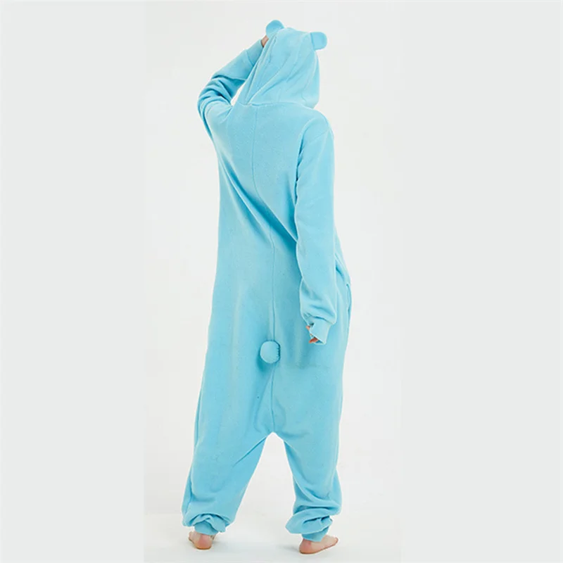Flannel Anime Cartoon Fluffy Pajamas One Piece Pajamas Homewear Unisex Nightgowns Long Sleeve Onesies Thicken Kigurumi Adult