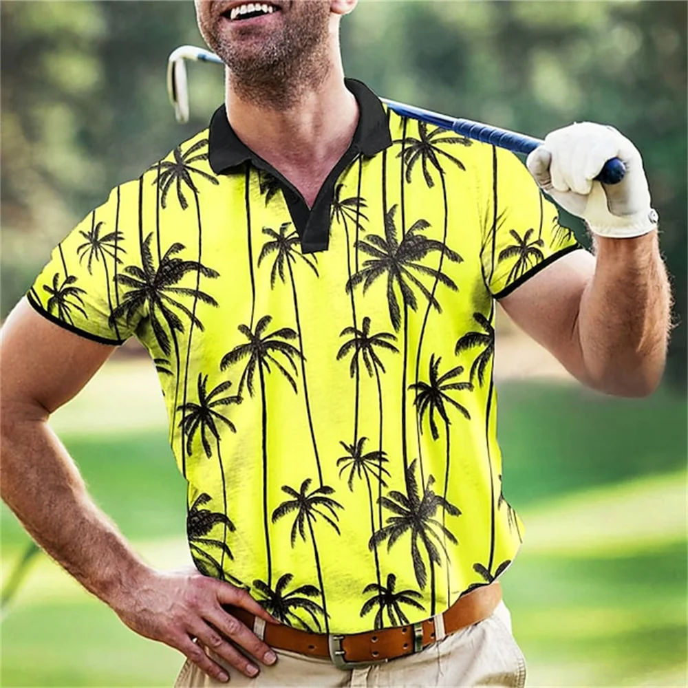 ManHolidayPoloShirtsSummerMensLapelButtonGolfShirts3d