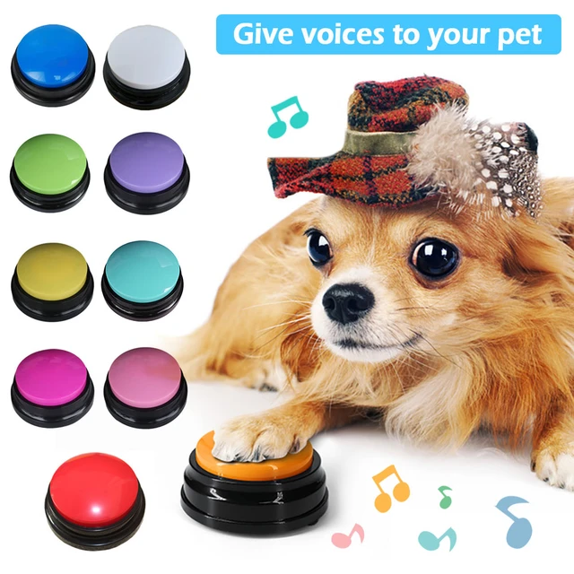 Battery Powered Voice Recording Button for Dog Communication Pet Training  Buzzer Device - Red Wholesale