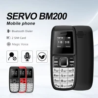 SERVO BM200 Tiny 2G Mobile Phone 2 SIM Standby Magic Voice Bluetooth Dialer Blacklist Call Recording Super Mini Backup Cellphone