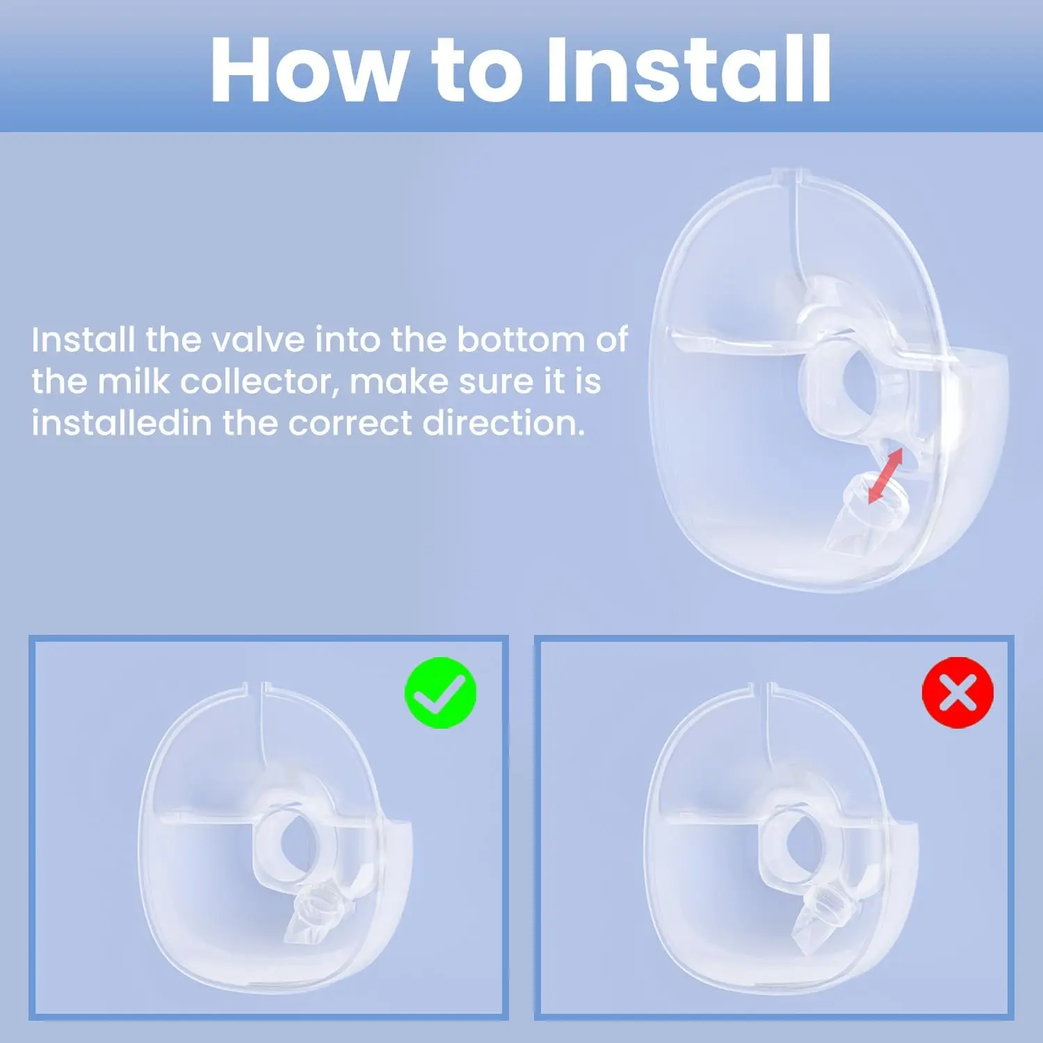 Duckbill Valves Wearable Breast Pump Accessories Replacement Fit S32/S21/S18 2 PCS