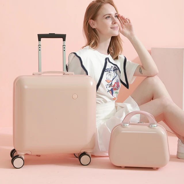 Travel Trolley Luggage Set,suitcase on wheels,Cute pink Women rolling  luggage,20 inch carry on suitcase,cabin luggage bag case - AliExpress