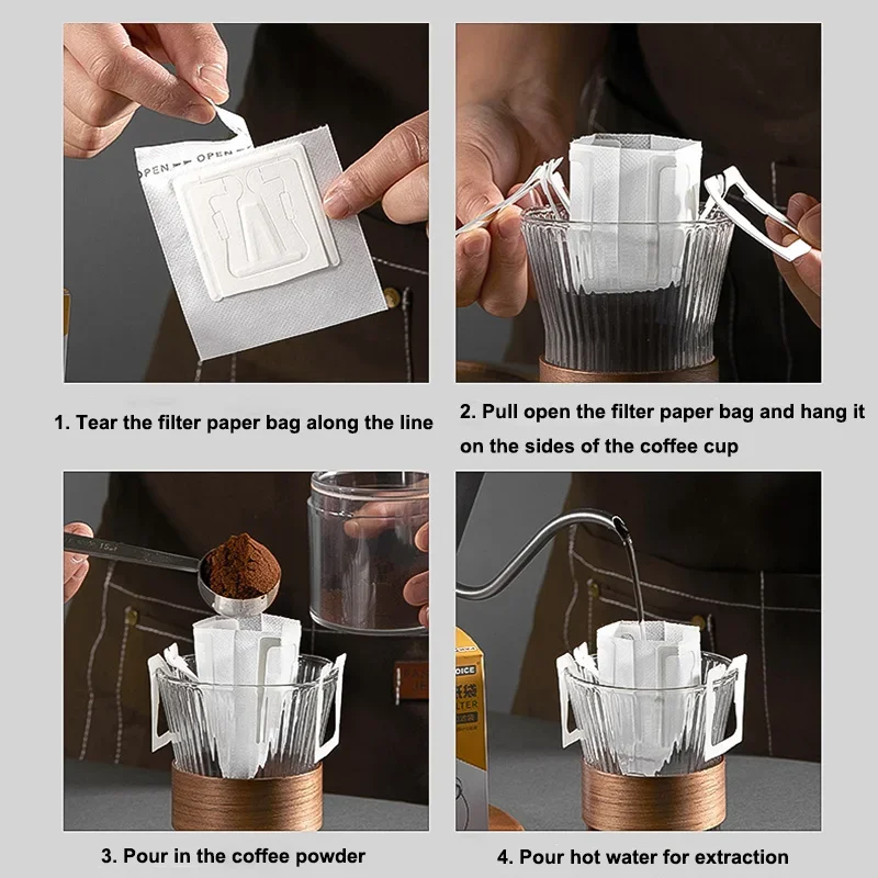 Household Stainless Steel Coffee Filter Mesh Hanging Ear Drip Double Layer  Foldable Mesh Sieve Funnel Filterless Paper Filter - Coffee Filters -  AliExpress