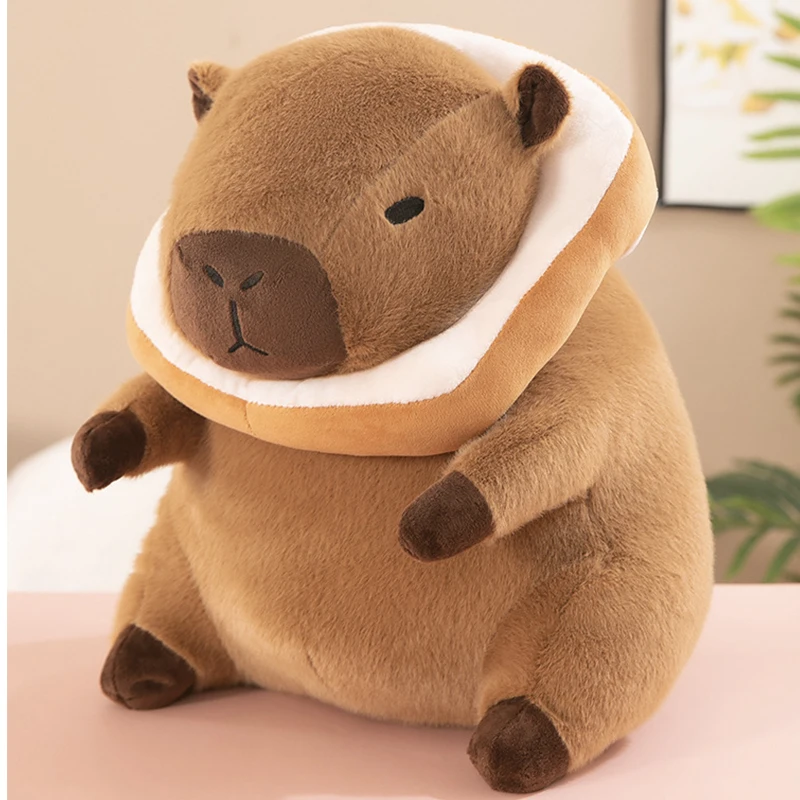 Capybara Plush Toy with Cosplay Costume and Food Decor Accessories