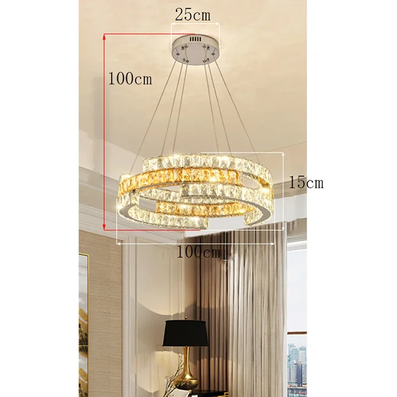 Description Picture 5 of itemhome decorationPendant lights, luxury crystal living room chandelier, dining room Pendant lamp, ceiling light, indoor lighting