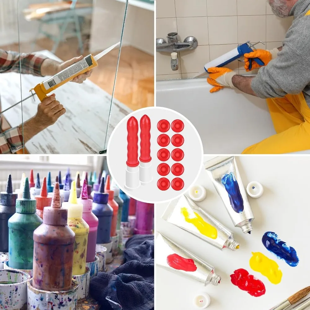 10/20Pcs Tip Seal Cap Glass Rubber Sleeve Latex Leather Tip Nozzle Protector Leak Proof Seal Sleeve