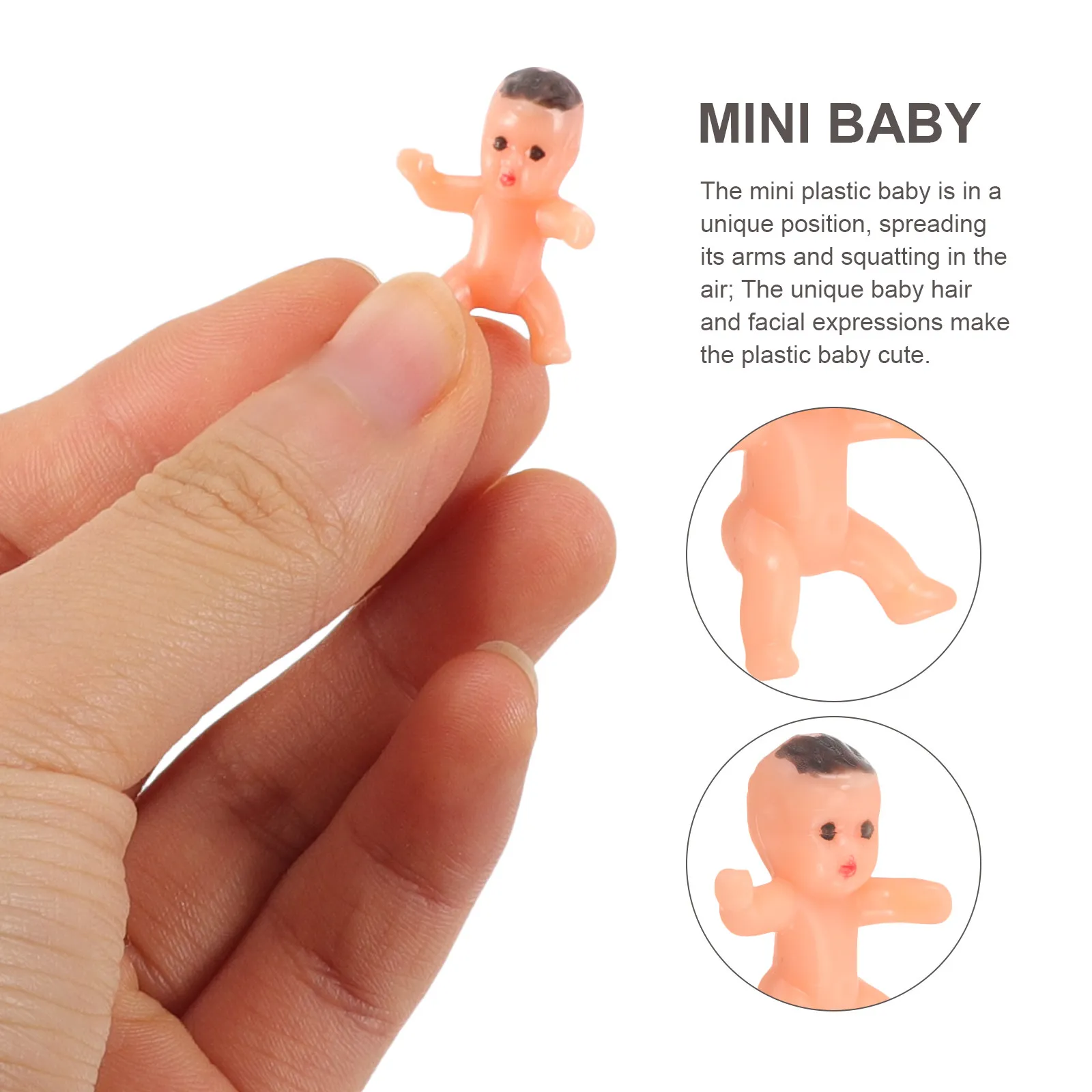 20Pcs 천사 미니 플라스틱 베이비 샤워 장식 케이크 파티 용품 선물 플라스틱 미니