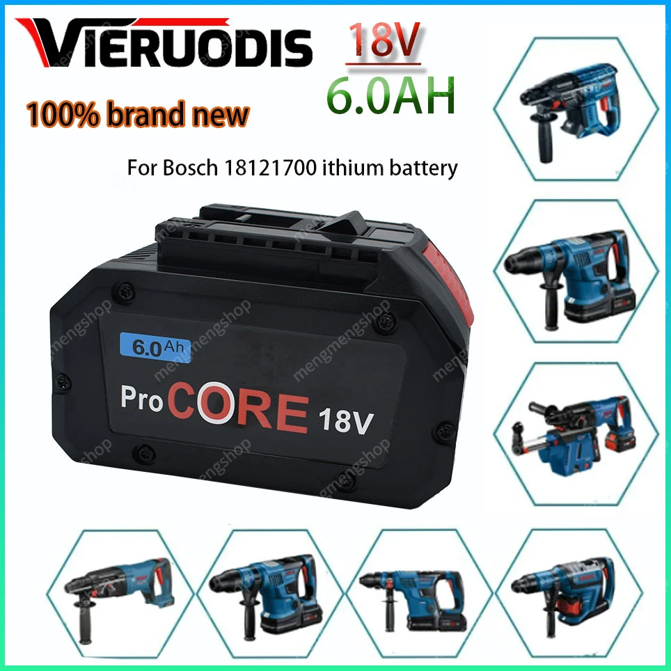 

18V 6.0Ah ProCORE Ersatz Batterie for Bosch 18V Professionelle System Cordless Werkzeuge BAT609 BAT618 GBA18V80 21700 Zelle